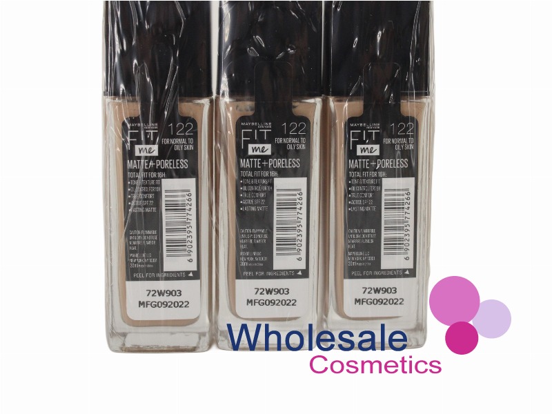 6 x Maybelline Matte And Poreless Foundation - 122
